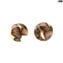 Boucle d'oreille pendante - avec aventurine - Verre de Murano d'origine - omg