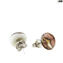 Drop Earring - with aventurine - Original Murano Glass - omg