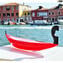 Góndola - barco - Cristal de Murano original OMG