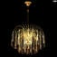 Drop Chandelier in Clear glass and amber - Original Murano Glass OMG 