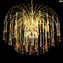 Drop Chandelier in Clear glass and amber - Original Murano Glass OMG 