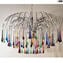 Lustre pendente multicolorido - Vidro Murano Original OMG