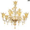 Venezianischer Kronleuchter Flowery - Gold 24kt - Muranoglas