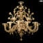 Lustre Veneziano Rezzonico Golden King - Todo em Ouro 24kt - Vidro Murano Original OMG