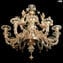 Venetian Chandelier Rezzonico Golden King - All Gold 24kt - Original Murano Glass OMG