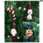 4 piezas de decoraciones para árboles de Navidad - Papá Noel - Muñeco de nieve - Palo de azúcar - Caramelo - Cristal de Murano original OMG