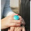 Ring Charming rund - Hellblau - Original Muranoglas OMG