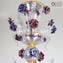 ثريا غاليليو البندقية - كلاسيك - زجاج مورانو - 8 مصابيح - زجاج مورانو الأصلي OMG