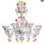 Araña veneciana Galileo - Clásica - Cristal de Murano - 8 luces - Cristal de Murano original OMG