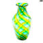 Vase Filigrane Coloré Cannes vert -Original Verre de Murano OMG
