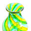 Florero Filigrana Colorful Cannes verde -Original Cristal de Murano OMG