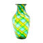花瓶花絲五顏六色的戛納綠色 - 原始穆拉諾玻璃 OMG