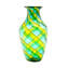 Vase Filigran Bunt Cannes grün -Original Murano Glas OMG