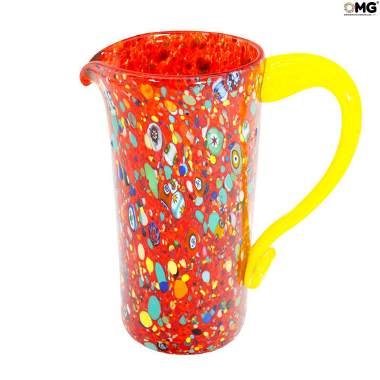 pointillism_pitcher_red_murrine_orginal_ Murano_glass_omg.jpg_1