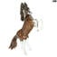 Cavallo - con avventurina - Vetro di Murano orginale OMG