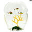 Escultura Acuario - Peces tropicales y coral amarillo - Cristal de Murano original OMG