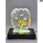 Aquarium Sculpture - Tropical fish and yellow coral  - Original Murano Glass OMG