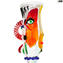 Amphora abstraktes Gesicht - Picasso-Hommage - Original Muranoglas OMG