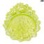 فازة شوك - تفاح أخضر - قطعة مركزية - زجاج مورانو الأصلي OMG