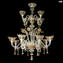 Venetian Chandelier Margherita 8+4 lights - Floral - Original Murano Glass OMG