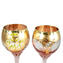 Juego de 2 copas Trefuochi rubin - Cristal de Murano original OMG