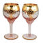 Juego de 2 copas Trefuochi rubin - Cristal de Murano original OMG