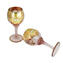 Juego de 2 copas Trefuochi rubin - Cristal de Murano original OMG