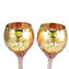 Juego de 2 copas Trefuochi rubin - Cristal de Murano original OMG