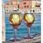 Juego de 2 copas Trefuochi rubin - Cristal de Murano original OMG