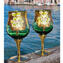 Juego de 2 Copas Trefuochi verdes - Cristal de Murano original OMG