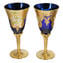 Lot de 2 Verres Trefuochi Bleu - flûte - Original Murano Glass OMG