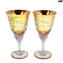 Juego de 2 copas Trefuochi para flauta rubin - Cristal de Murano original OMG