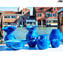 vagues de la mer -Tirreno - Vase - Verre de Murano original OMG
