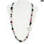  Long Necklace Firenze - with silver- Original Murano Glass OMG
