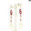 Long Earrings Berlin - with gold - Collection - Original Murano Glass OMG