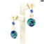 Boucles d'oreilles Lipsia - avec aventurina - Collection - Original Murano Glass OMG