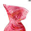 Sicile - Vase rose - Verre de Murano original - OMG