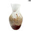 Sicile - Vase rose et or - Verre de Murano original OMG