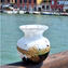  adriatico - Vaso Soffiato nero e oro - Original Murano Glass