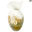 Sicile - Vase noir et or - Verre de Murano original OMG