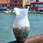  siciliano - Vaso Soffiato nero e oro - Original Murano Glass