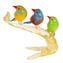 Wonderful Sparrows On A Branch - gold  24KT - Original Murano Glass OMG