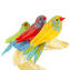 Wonderful Sparrows On A Branch - ouro 24KT - Original Murano Glass OMG