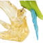 Maravillosos gorriones en una rama - oro 24KT - Cristal de Murano original OMG