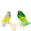 Wonderful Sparrows On tree - ouro 24KT - Original Murano Glass OMG