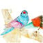 Wonderful Sparrows On tree - 金色 24KT - Original Murano Glass OMG