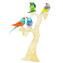 عصافير رائعة على الشجرة - ذهب عيار 24 - زجاج مورانو الأصلي OMG