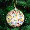 Fantasia de bola de natal branca - Natal especial - Vidro original de Murano OMG