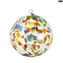 White Christmas Ball Dot Fantasy - Special Xmas -  Original Murano Glass OMG