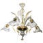 Lustre Veneziano - Cristal Calla e ouro - Vidro Murano Original